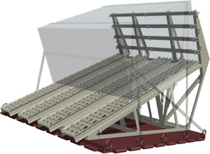 Wedge structure carrying load 
